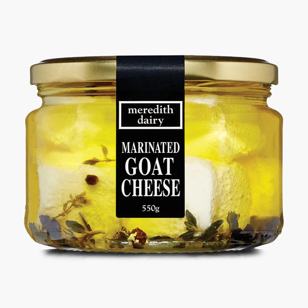 Meredith Dairy Marinated Goats Cheese Pieces in Glass Jar 550g