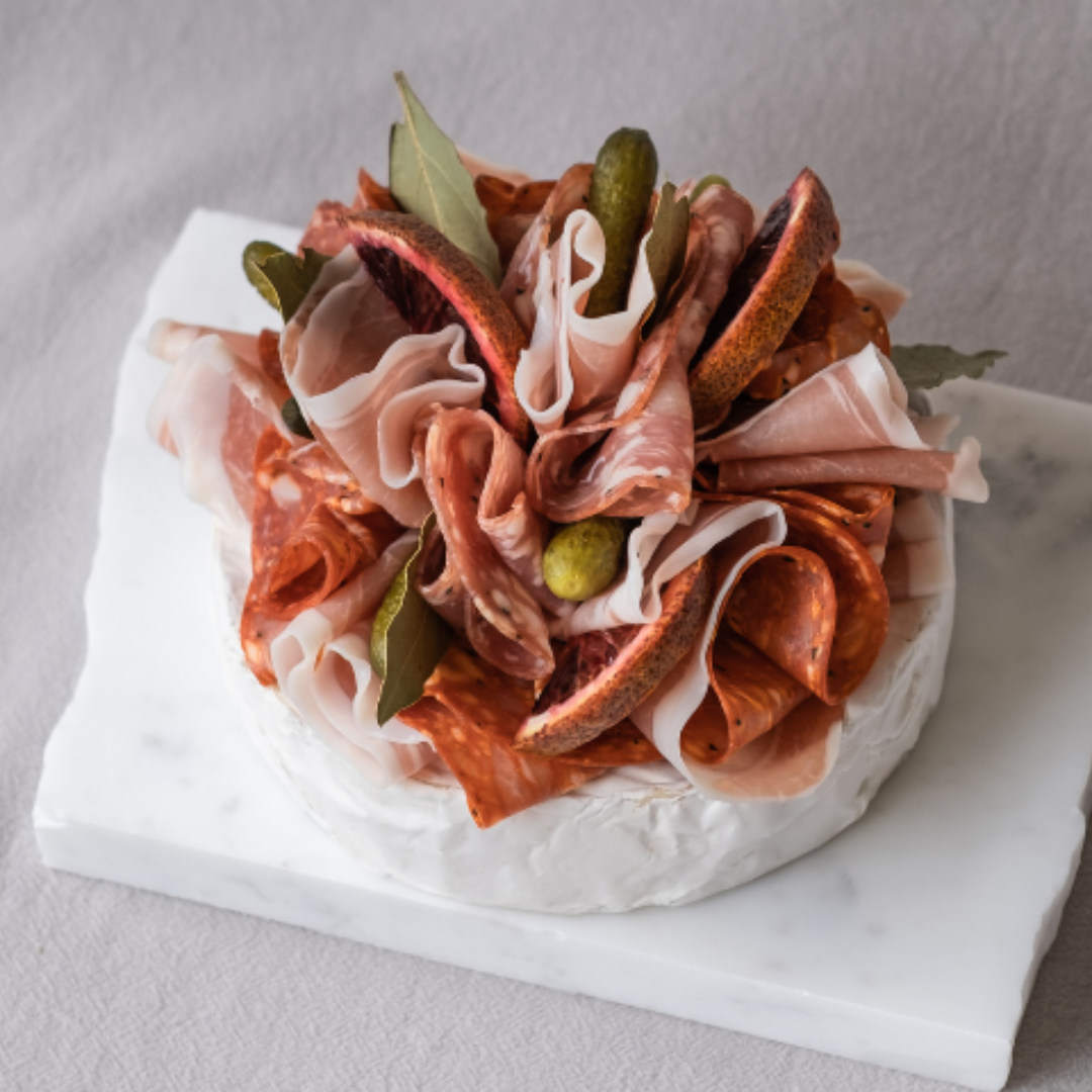 The Mini Brie & Charcuterie Cake