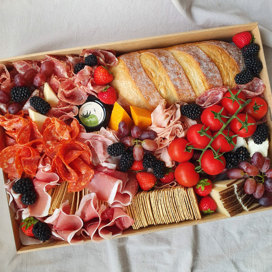 Large Cheese & Charcuterie Grazing Box - Serves 10-12