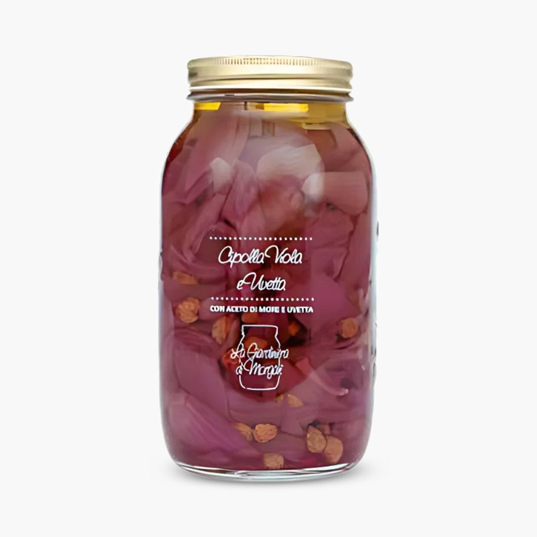 La Giardiniera di Morgan Red Onions with Blackberry Vinegar & Raisins 1.1kg Drained