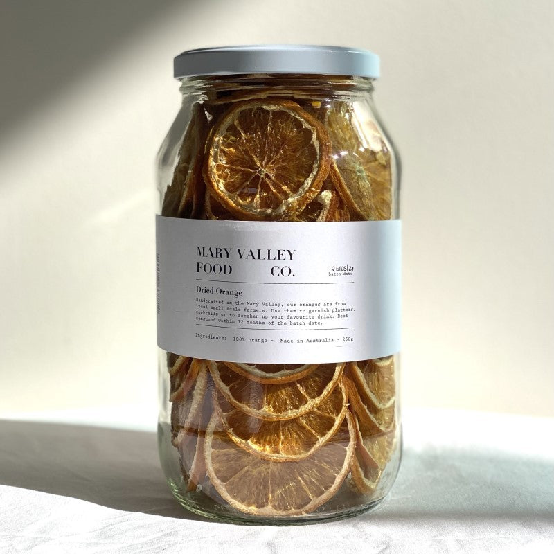 Mary Valley Food Co Dried Orange Slices 250g