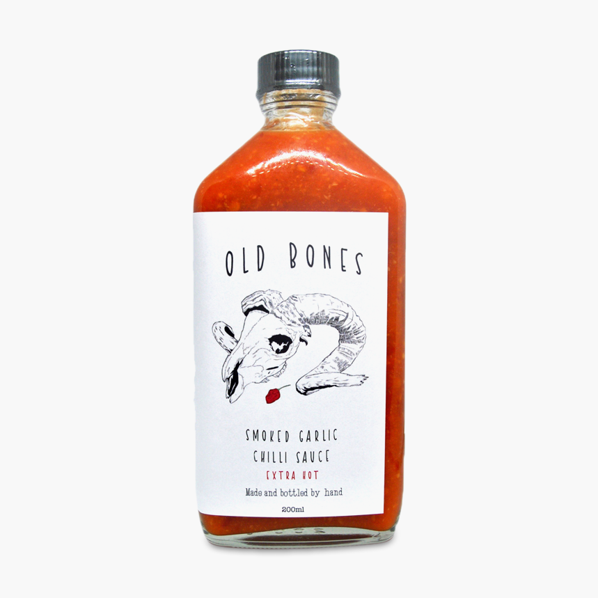 Old Bones Chilli Co Extra Hot Smoked Garlic Chilli Sauce 200ml