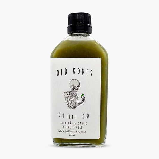 Old Bones Chilli Co Jalapeno and Garlic Hot Sauce 200ml